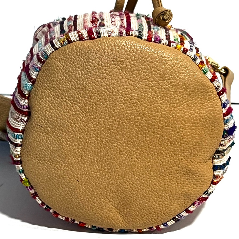 NWOT Anthropologie Claramonte Baby Angelo Drawstring Multi Gold Hobo Bucket Bag - Picture 13 of 16